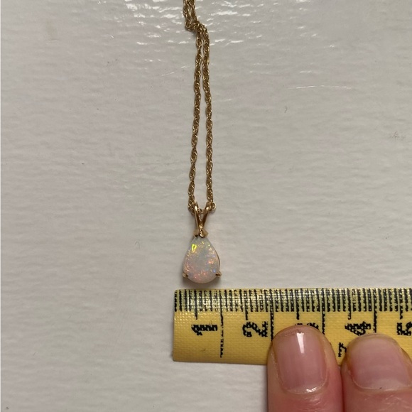 Vintage Opal & 14K Gold Necklace - Picture 6 of 13
